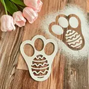 Easter Painting Stencils Rabbit Footprint Template Reusable Drawing Stencils
