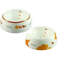 在飛比找PChome商店街優惠-日本Marukan陶瓷碗(S號)，快樂狗DC-198﹧行進狗