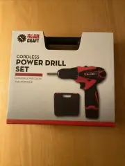 Brand New Gear Craft Cordless Portable Power Drill Set With Case 12V #MT-23003