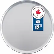 12 Inch Pizza Pan, 6 Pack, Round Aluminum Pans, Baking Tray for Oven, Rust-Free, Durable & Long Lasting