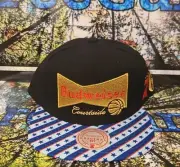 Mitchell & Ness Budweiser Courtside NBA Philadelphia SnapBack Black Gold Hat