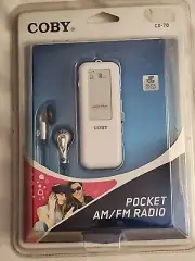 Coby CX-70 Portable AM/FM Radio White (DG110)