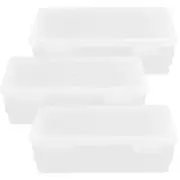 3 Pcs Plastic Bread Container Cereal Containers Storage Box Kitchen Organizer