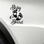 沛恩精品 小孩反光車貼 BABY ON BOARD 英文車貼寶寶在車內腳印貼 造型貼紙 個性貼紙 適用FORD KUGA