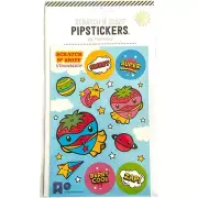 Pipsticks Superhero Fruits Scratch & Sniff Sticker Sheet Pipsticker Strawberry