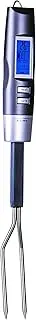 Avanti Barbecue Fork with Pre-Programmed Digital Thermometer, Silver/Black
