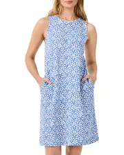 Nzt Nic+Zoe Dotty Ikat Sleeveless Shift Dress