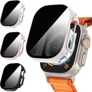 For Apple Watch Ultra2 9 8 7 6 Anti-Spy Screen Protector Privacy Glass+Case