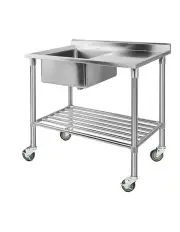 [Cefito] Stainless Steel Sink Bench Kitchen in Silver