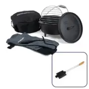 Aussie Traveller Cast Iron 4.5 Qrt Camp Oven Kit