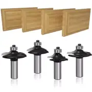 LEATBUY 1/2 Inch Shank Router Bit Set 4 Pcs Drawer Panel Router Bits Sets Woo...