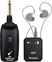 INGPARTNER Wireless in-Ear Monitor System 2.4GHz Wireless IEM System with Transmitter, Clip on Receiver Auto Pairing in-Ear Monitoring for Studio, Guitar, DJ, Live Performance