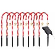 Christmas Solar Candy Cane Lights Outdoor Yard Decor for Garden/Lawn/Pathway