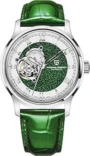 [TAYSHILEY] Pagani Design Men's Watch Roman Numeral Dial Stainless Steel Watch 100 Meters Waterproof Welf-Winding Watch NH39 Sports Sapphire Crystal Glass Leather Strap Luxury Men's Watch
