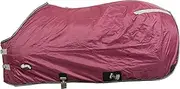 Weaver Leather 420D Nylon Stable Sheet Horse Blanket - Double Buckle Front Closures for Easy on and Off, Burgundy, 74"