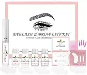 JulyCrab Eye Lash Lift Kit Eyelash Perm Kit Lash Curling Eyelash Extensions Professional Semi-Permanent Curling Perming Wave Suitable for Salon