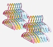 Joybos® Non-Slip Plastic Space Saving Hangers in Rainbow Colors F126 28 PACKS