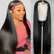 30inch Human Hair Lace Front Wig Straight 13*4 Lace Frontal Wigs for Women 10A