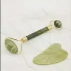 Jade Roller Green Quartz and Gua Sha Set