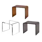 Acrylic Side Table U Shape Living Room Furniture Step Stool Clear Rectangle