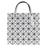 【ISSEY MIYAKE 三宅一生】BAOBAO 亮面方格6X6肩背/手提包(白色)