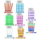 30x Light up Foam Rods LED Glow Rods Set Lightweight Glow in The Dark LED Glow
