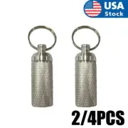 Waterproof Portable Mini Pill Box with Key Ring For Outdoor Travel Camping