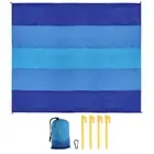 83"x78" Beach Blanket, Sand Proof Oversized Beach Mat, Light Blue-Mixed