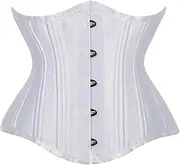 [BAIXITE] Women 26 Double Steel-Boned Longline Heavy Duty Waist Training Corsets Body Shaper Plus Size