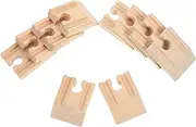10pcs Wooden Train Track Accessory Set Model Railway Tracks Train Scene Toy DIY Parts