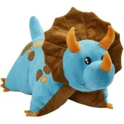 Triceratops Blue Dinosaur, 18" Stuffed Animal Plush Toy