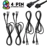 4Pcs 1.2M Extension Wire Cord Cable For LED Under Car Glow Underbody Neon Lights