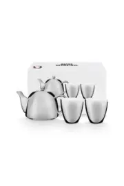 NEW VTWonen Set of 3 Silver Porcelain Tea Set