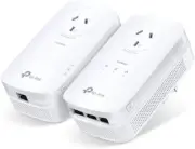 Tp-Link AV1300 3-Port Gigabit Powerline Starter Kit - Power Outlet Pass-Throu...
