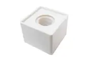 BravoPro Square Microphone Flag suitable for 35-40mm Diameter Microphones - White