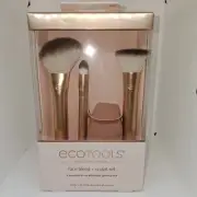 Ecotools Precious Metals Face Blend + Sculpt Makeup Brush 4 Piece Set