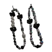 KeyChain For Bag Phone Heart Round Bead Charm Women Girl Strap Lanyard