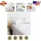 Breathable White Linen-Textured Bed Sheets Set - Cal King, Machine Washable
