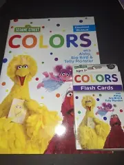 Sesame Street Preschool Color Flash Cards & Educational Workbook 3+