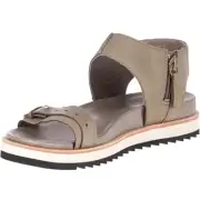 Merrell Juno Mid Zip Size 9 Ankle Strap Sport Leather Sandal Brindle Womens Shoe