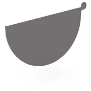 VIC NEW Stratco Half Round Gutter Stop End Cobblestone