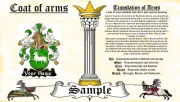 Loeser-Lowsor COAT OF ARMS HERALDRY BLAZONRY PRINT