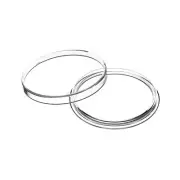 (25) Air-Tite 38mm H$5ML 1oz Silver Maple Leaf Direct Fit Coin Capsule Holders