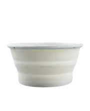 Collapsible Silicone Shaving Bowl - White