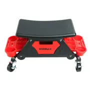 Rolling Seat 136Kgs Capacity Repair Stool Pull-out Drawer 4" Rubber Swivel Wheel