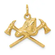 14K Yellow Gold Fire Department Charm