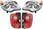 Lighting Kit Driver & Passenger Side Compatible with 2010-2015 Chevrolet Equinox GM2502338 GM2503338 GM2800242 GM2801242