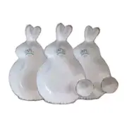 3 Bunny Boulevard Melamine Deep Plates With Dipping Sauce Compartment, Easter