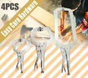 4Pcs 5'' 6'' 11'' 18" Steel Welding C Clamp Flat Locking Up Plier C Type Vice