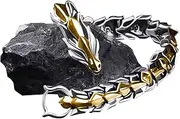 [KF Ornament] Vintage Dragon Design Bracelets for Men - Marine-Grade Titanium Steel, Waterproof, Rust-Proof, and Scratch-Resistant
